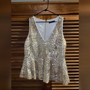 Fashion to Figure Sequin Peplum Tank
